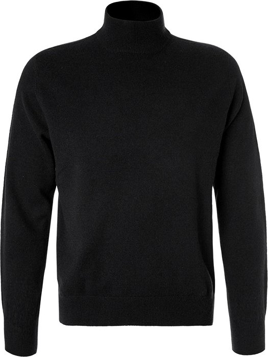 Thumbnail - Cipriani Herren Stehkragenpullover schwarz unifarben