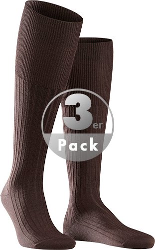 Thumbnail - Falke Herren Kniestrümpfe braun Schur-Wolle unifarben