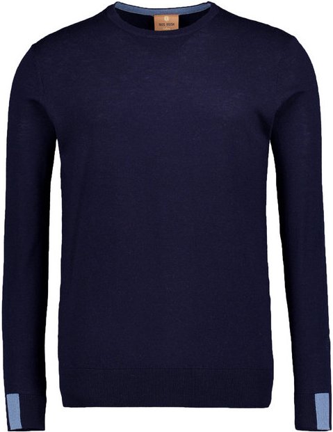 MOS MOSH Gallery. Herren Pullover blau unifarben
