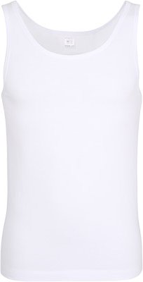 bugatti Herren Tanktop weiß Baumwolle & Mix unifarben