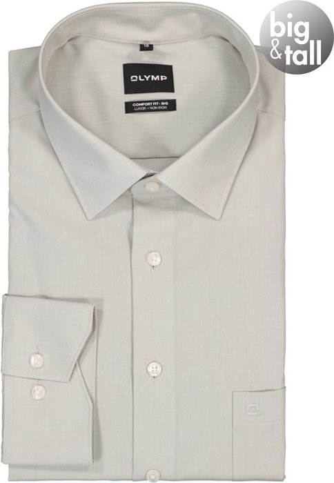 Thumbnail - OLYMP Herren Hemd grau meliert Comfort Fit