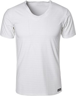 Thumbnail - bruno banani Herren V-Shirt weiß Mikrofaser/Funktion unifarben