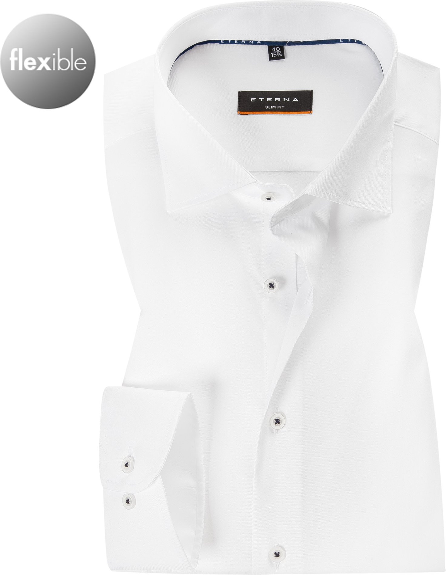 Thumbnail - ETERNA Herren Hemd weiß Slim Fit