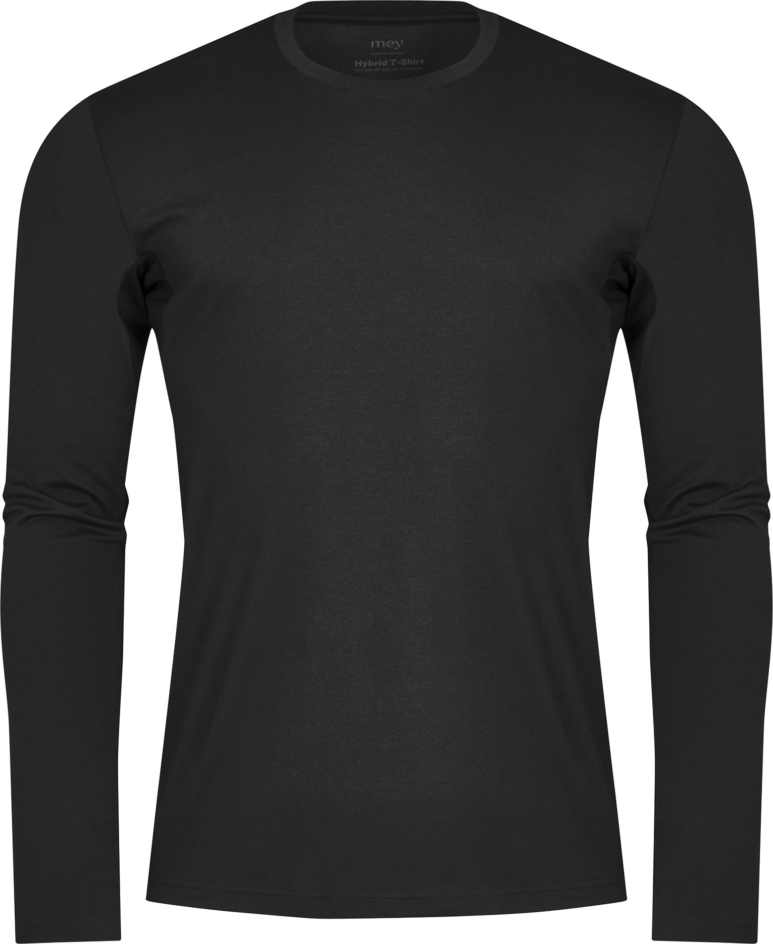 Thumbnail - Mey Herren Longsleeve schwarz Mikrofaser/Funktion unifarben