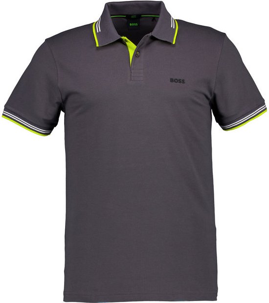 BOSS Green Herren Polo-Shirt grau Slim Fit
