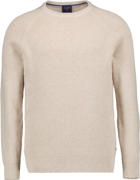 OLYMP Herren Pullover beige unifarben