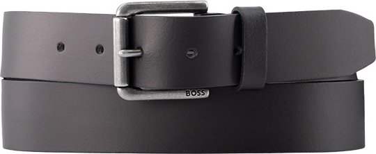 BOSS Black Herren Gürtel schwarz Glattleder