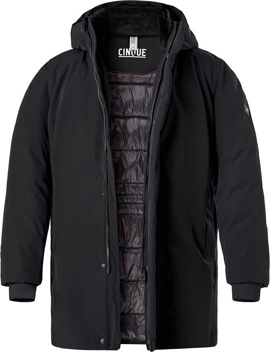 Thumbnail - CINQUE Herren Jacke schwarz unifarben