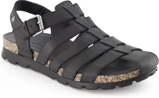 Panama Jack Herren Sandalen schwarz Glattleder