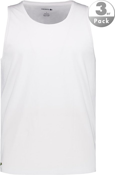 LACOSTE Herren Tanktops weiß Reine Baumwolle unifarben