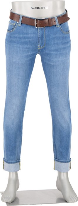 Alberto Bike Herren Jeans blau Slim Fit