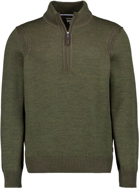 Brax Herren Troyer grün unifarben