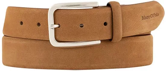 Marc O'Polo Herren Gürtel braun Veloursleder