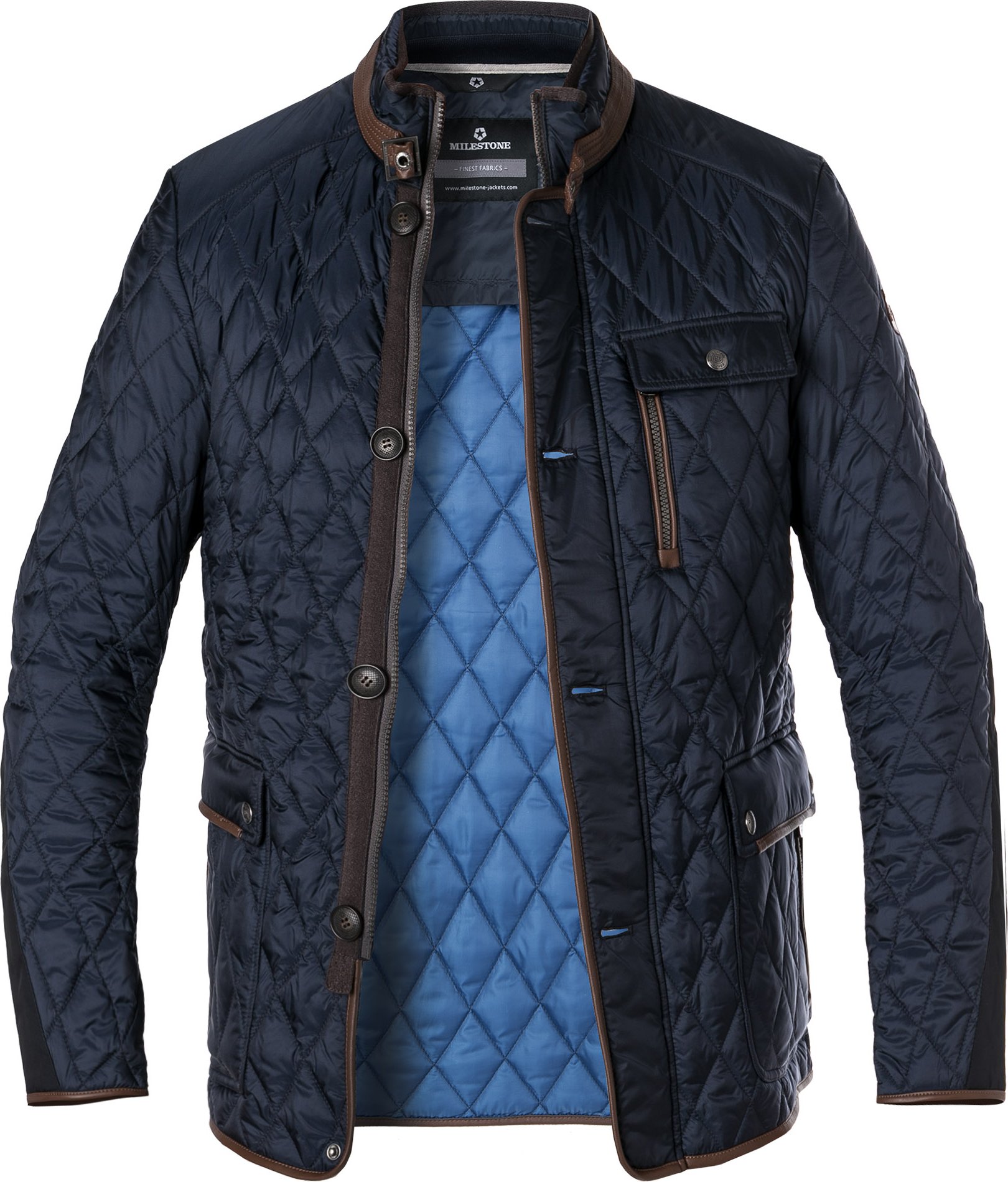 Thumbnail - MILESTONE Herren Jacken blau unifarben