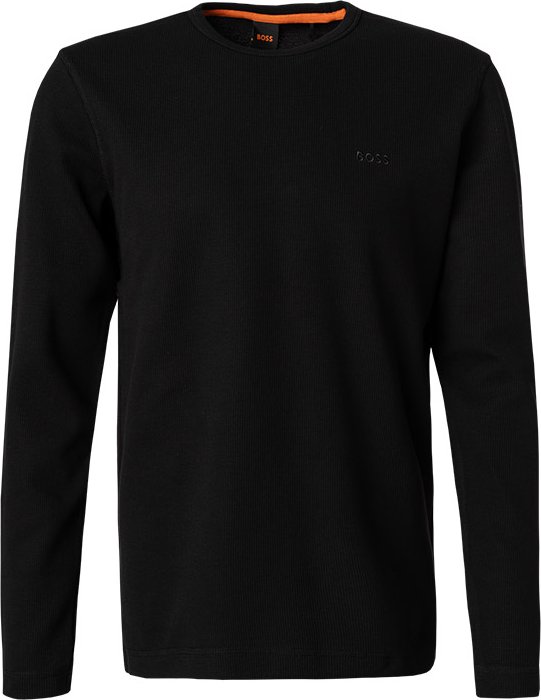 Thumbnail - BOSS Orange Herren Longsleeve schwarz