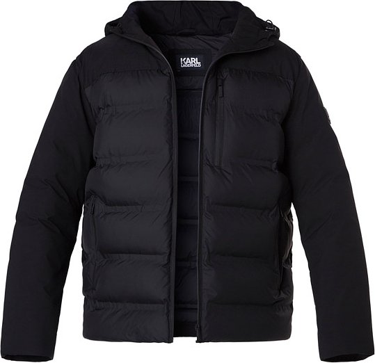 KARL LAGERFELD Herren Steppjacke schwarz unifarben