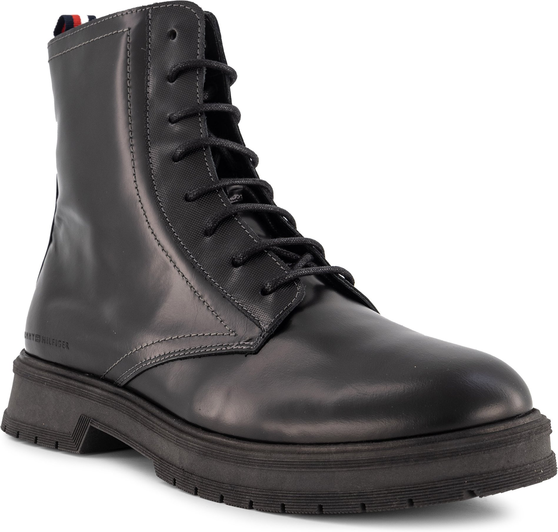 Thumbnail - Tommy Hilfiger Herren Schnürboots schwarz Glanzleder