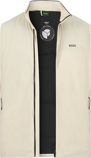 BOSS Green Herren Steppweste beige unifarben