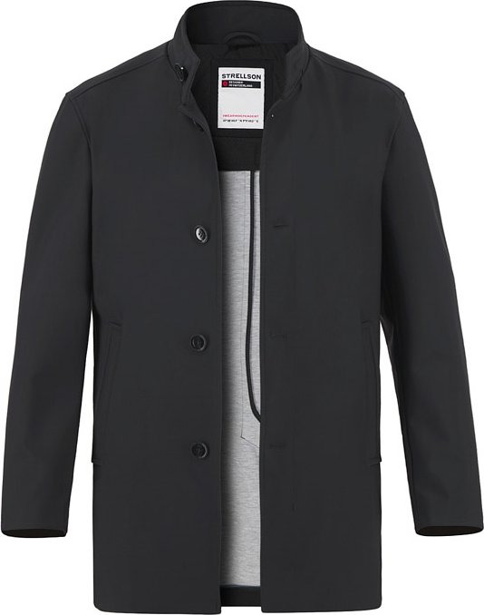 Strellson Herren Mantel schwarz unifarben