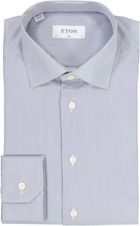 ETON Herren Hemd blau gestreift