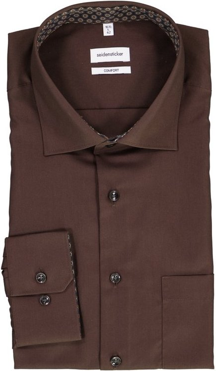Seidensticker Herren Hemd braun Comfort Fit