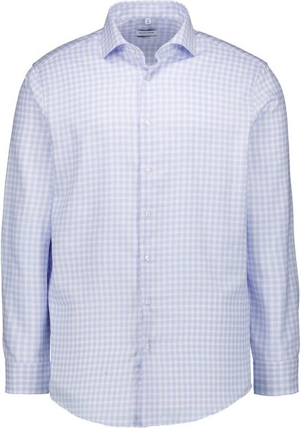 Seidensticker Herren Hemd blau kariert