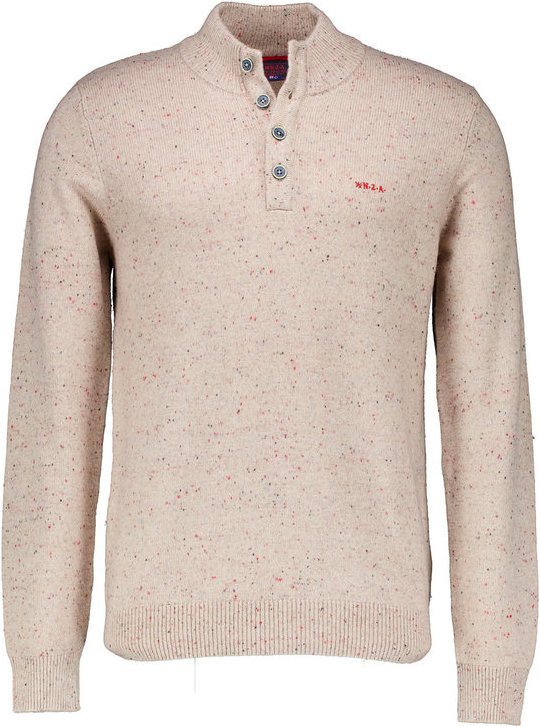 N.Z.A. Herren Pullover beige unifarben