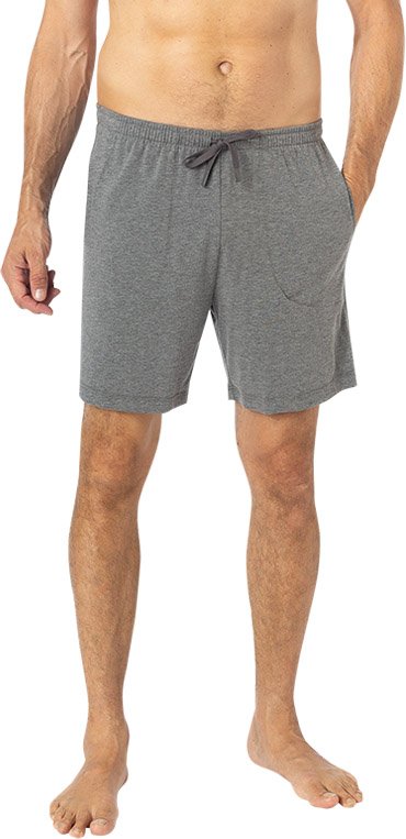 Novila Herren Pyjamashorts grau Modal unifarben