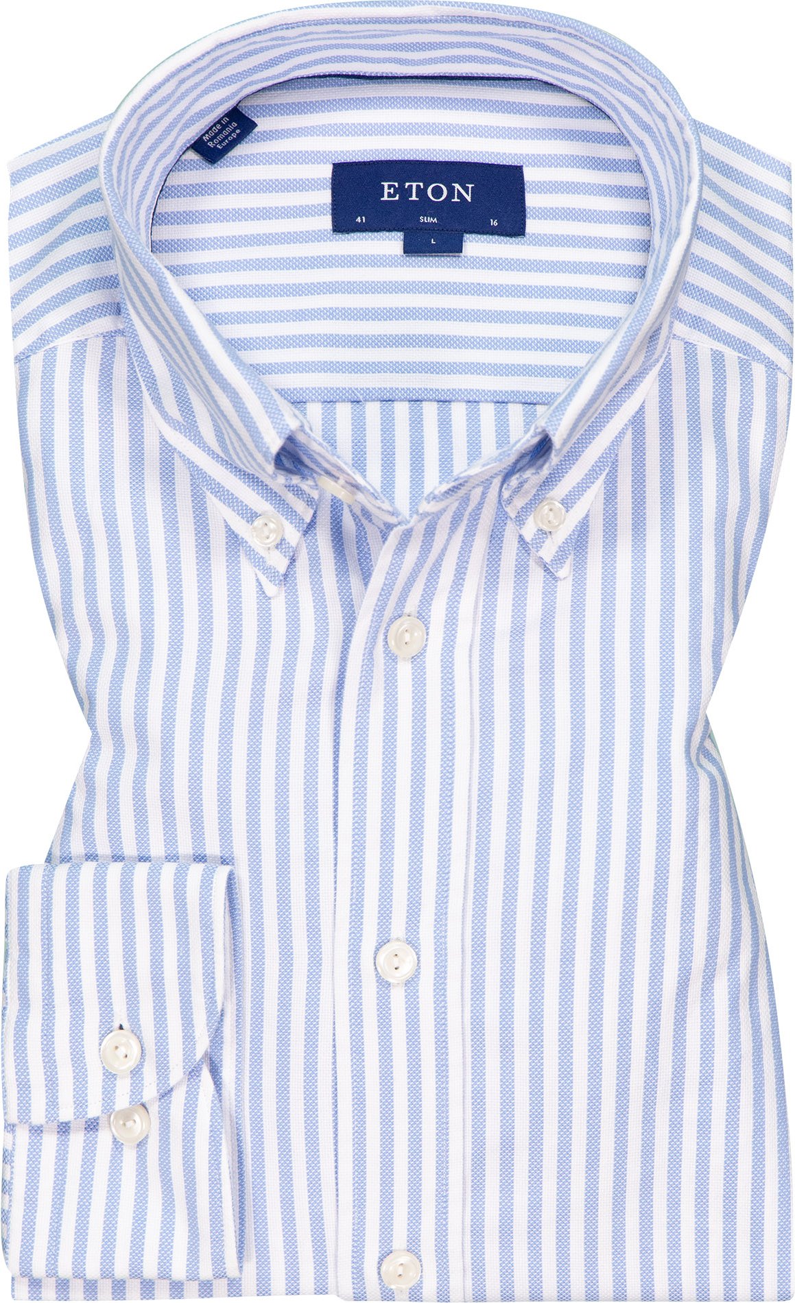 ETON Herren Hemd blau gestreift Slim Fit