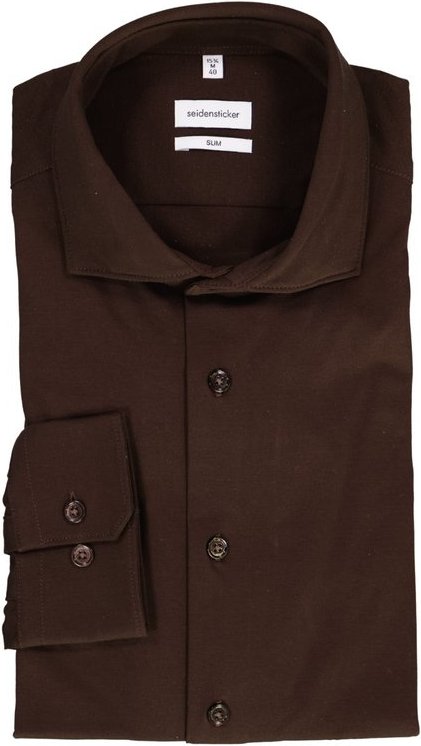 Seidensticker Herren Hemd braun Slim Fit