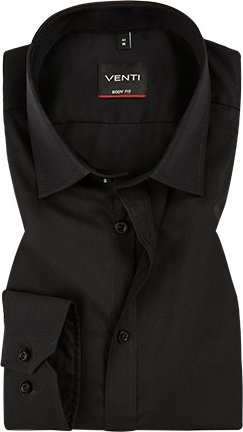 Thumbnail - Venti Herren Hemd schwarz