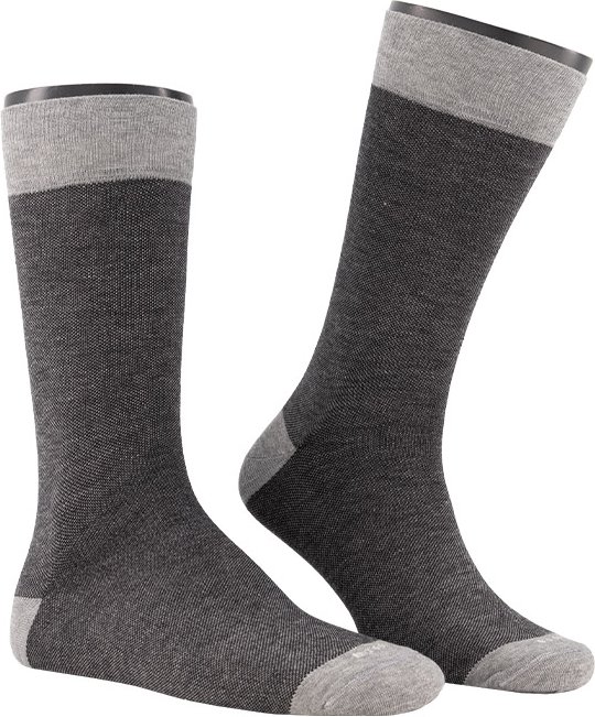 Thumbnail - BOGGI MILANO Herren Socken grau Baumwolle & Mix unifarben