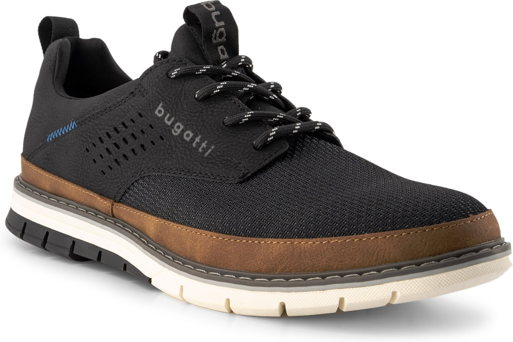 Thumbnail - bugatti Herren Sneaker schwarz Textil & Canvas