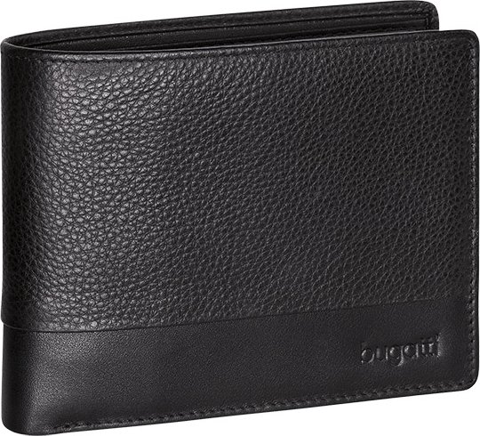 bugatti Herren Geldbörse schwarz Leder