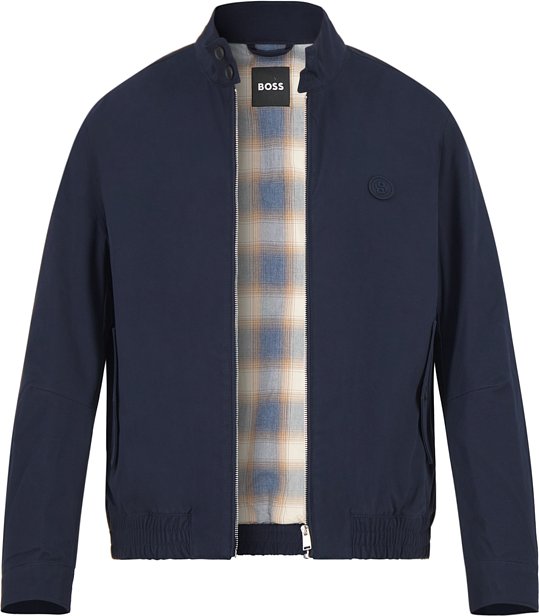 BOSS Black Herren Jacke blau unifarben