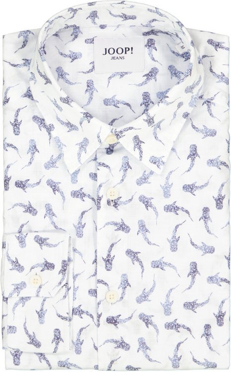 JOOP! Herren Hemd blau gemustert