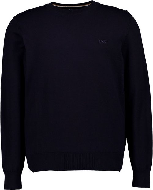 BOSS Black Herren Pullover blau unifarben