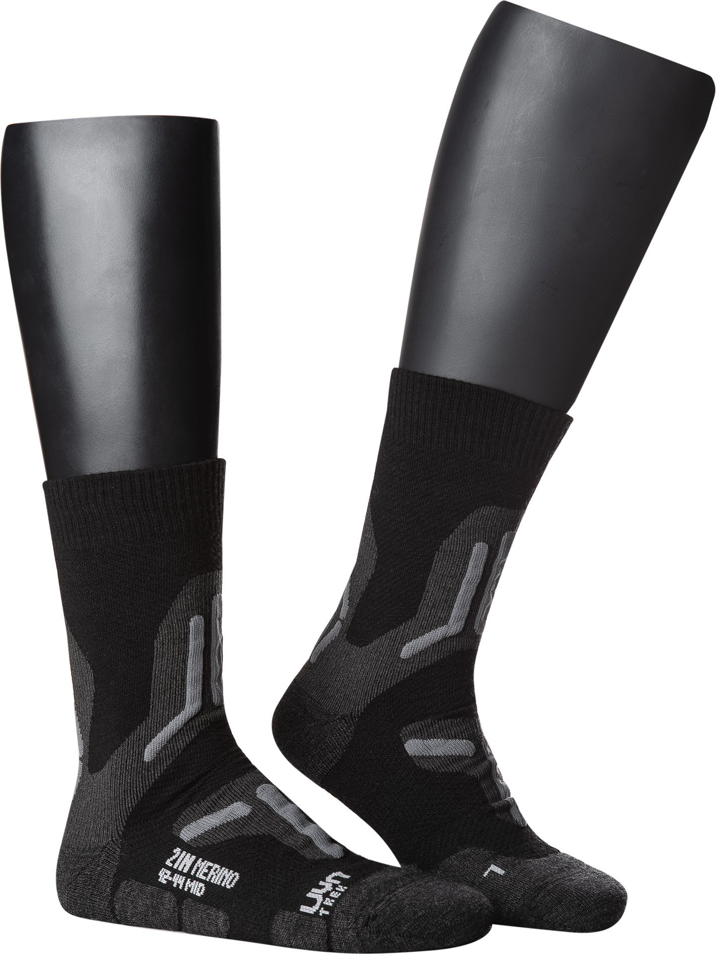 Thumbnail - UYN Herren Trekkingsocken grau Merinowolle unifarben