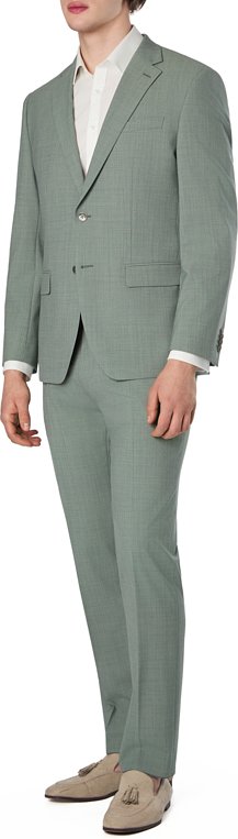 HECHTER PARIS Herren Anzug grün meliert