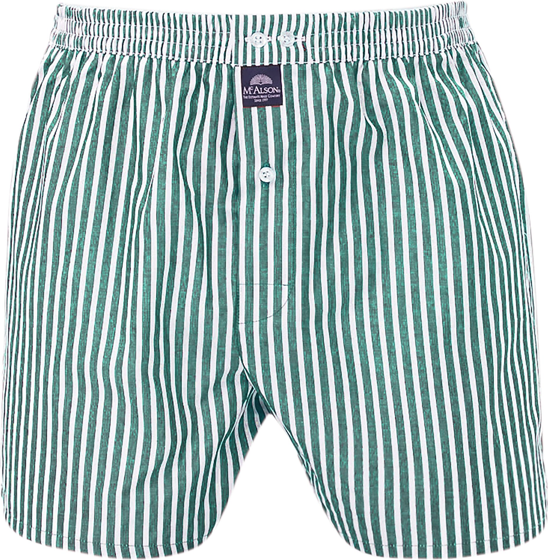 Thumbnail - MC ALSON Herren Boxershorts grün Reine Baumwolle Gestreift