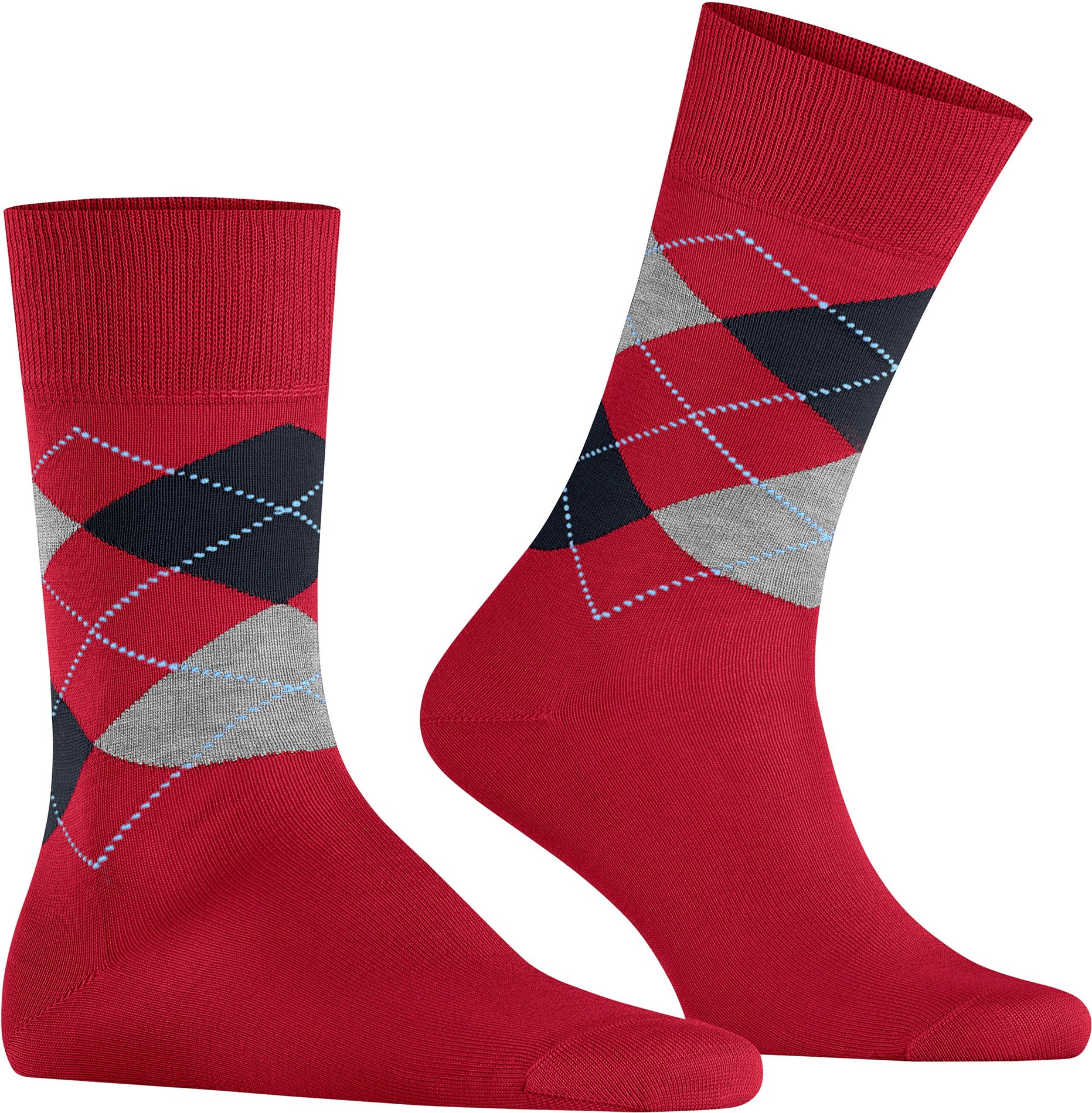 Burlington Herren Socken rot Baumwolle & Mix Gemustert