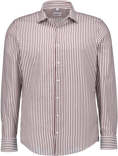 Seidensticker Herren Hemd braun gestreift Slim Fit