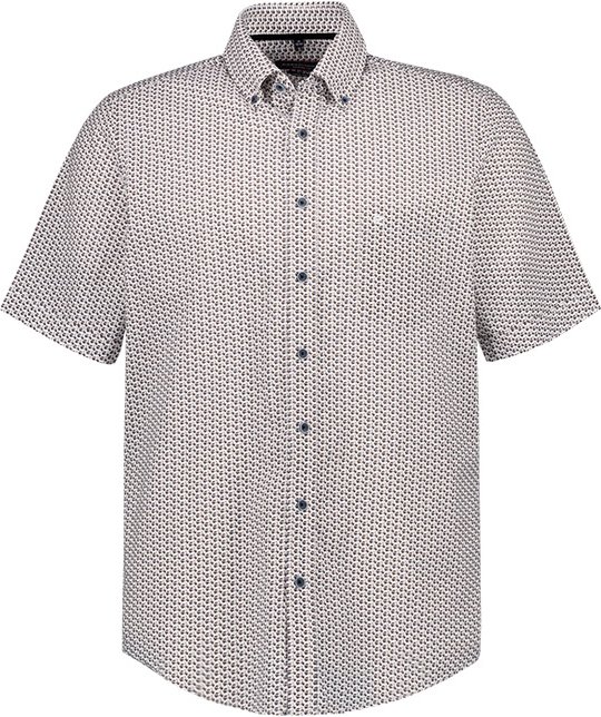 CasaModa Herren Kurzarmhemd blau gemustert