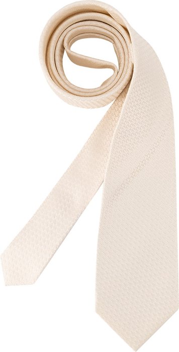 OLYMP Herren Krawatte beige Gemustert,unifarben,Classic