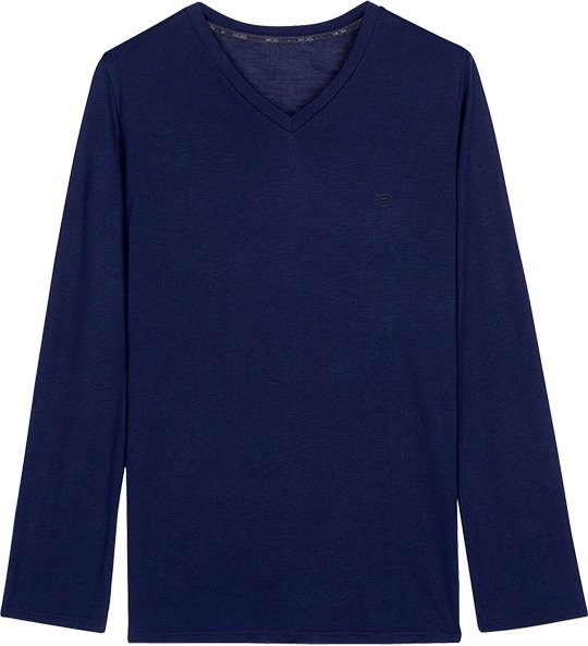HOM Herren Longsleeve blau Modal