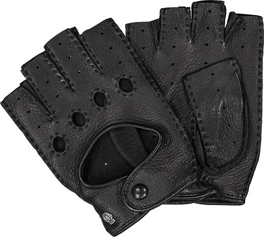 Roeckl Herren Autofahrer-Handschuhe schwarz Hirschleder