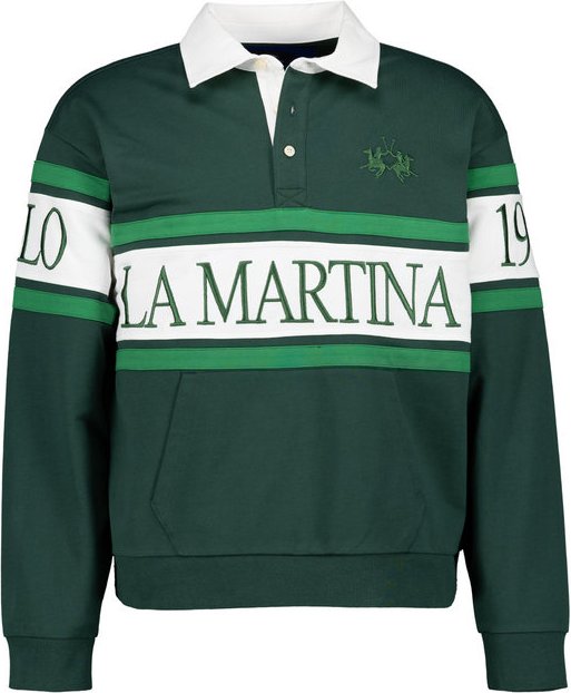 LA MARTINA Herren Pullover grün unifarben