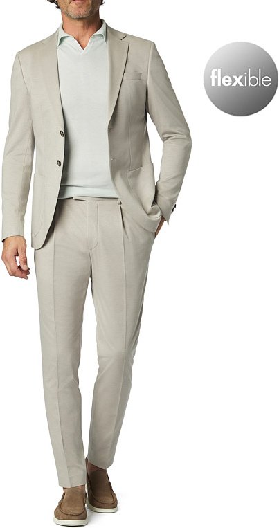 JOOP! Herren Anzug beige meliert Slim Fit