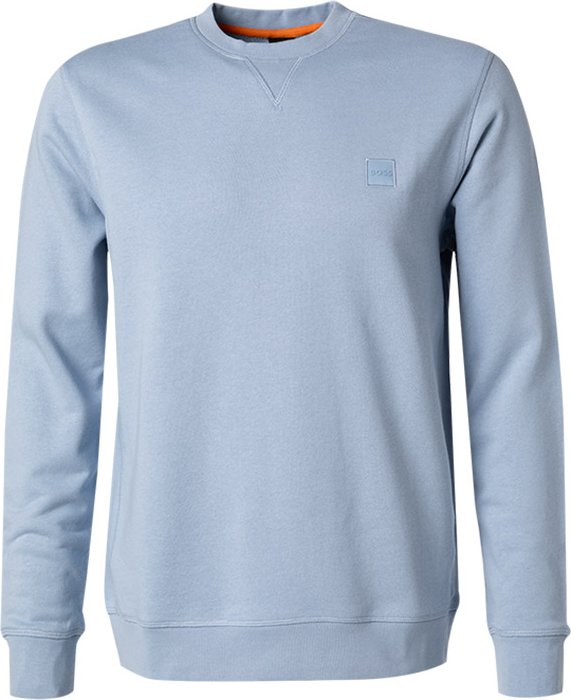 Thumbnail - BOSS Orange Herren Sweatshirt blau unifarben