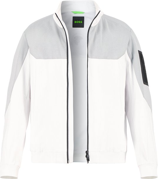 BOSS Green Herren Jacke weiß unifarben